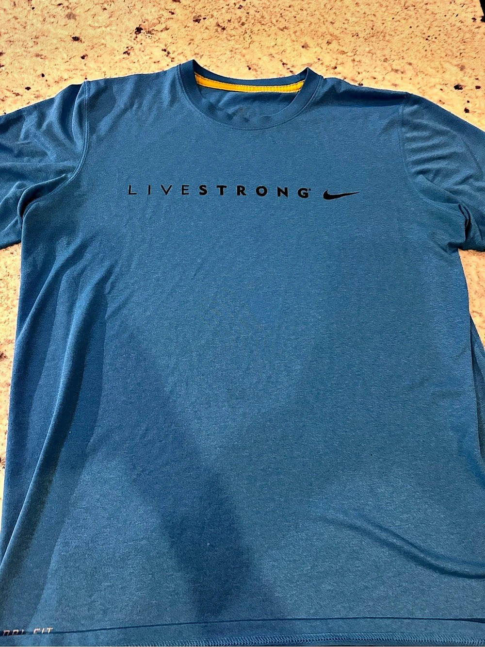 Nike Livestrong Dri-FIT Athletic T-Shirt Blue